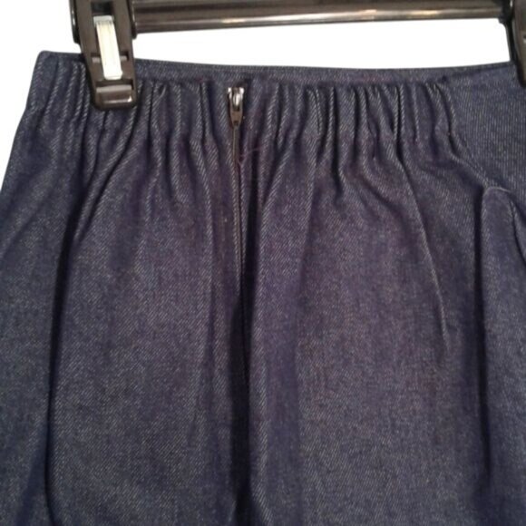 We're It Size 4 6X Skirt Straight Embroidery Floral Trim Blue Denim Jean NEW - Picture 3 of 6